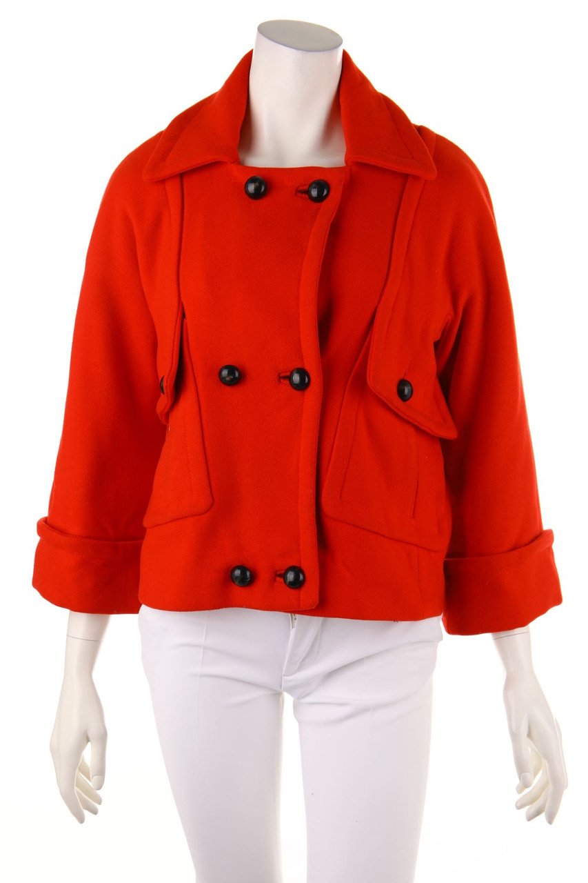COMPTOIR DES COTONNIERS - Jacke aus Woll-Mix mit aufgesetzten Taschen - D 36