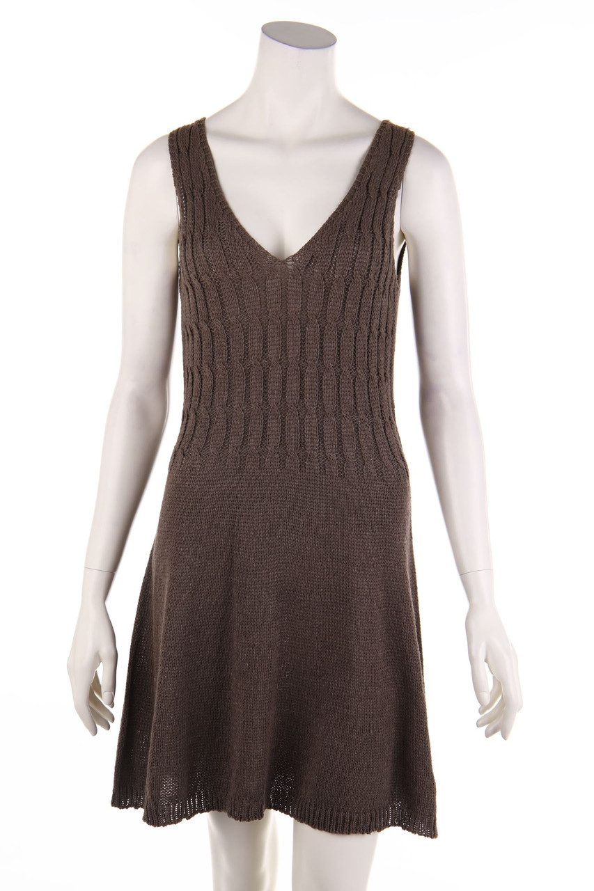 DANIELE ALESSANDRINI - Knit Dress, Cotton-blend, Cable-Knit - D 38