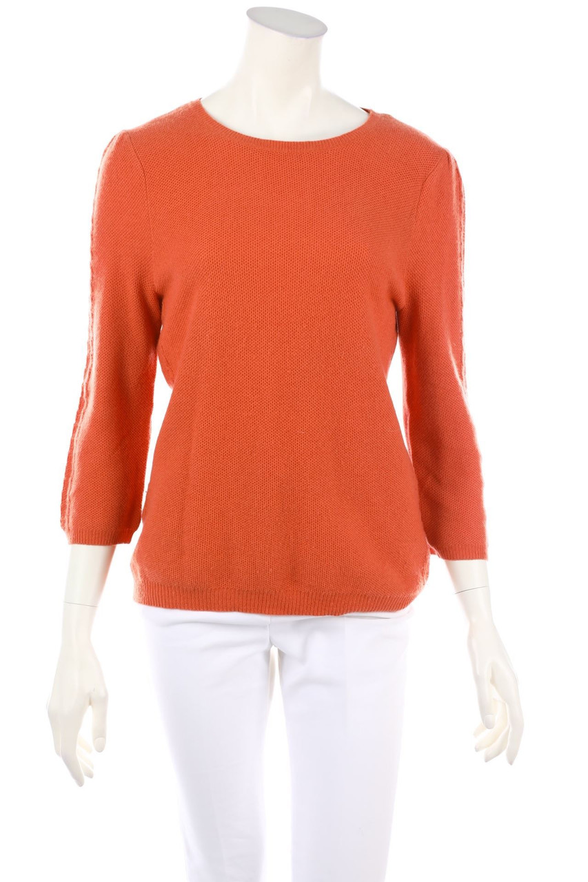 Cyrillus PARIS - 3/4-Sleeve Pullover, Wool-Blend with Cashmere - M