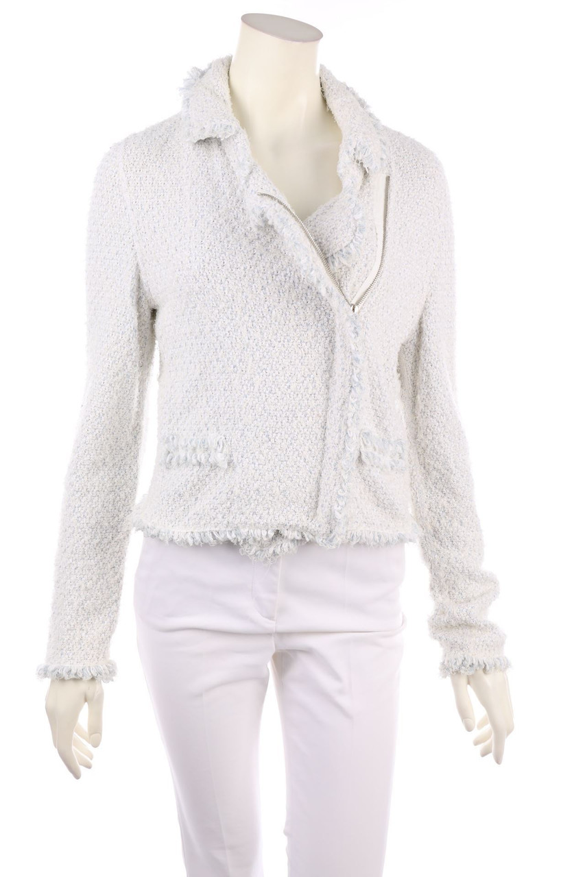 MARC CAIN - Zipper-Cardigan with Fringes - D 38
