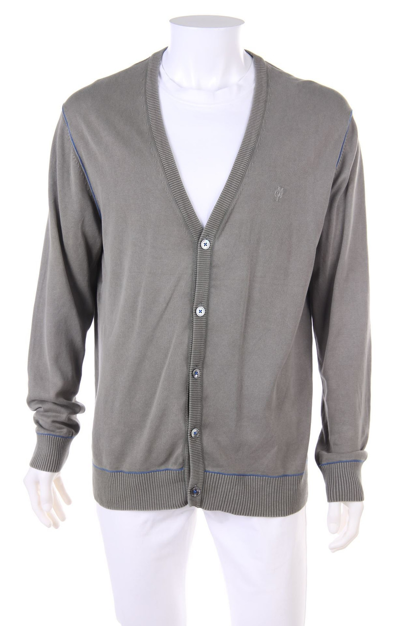 Marc O´Polo - Garment Dyed-Cardigan mit Logo-Stickerei - XL