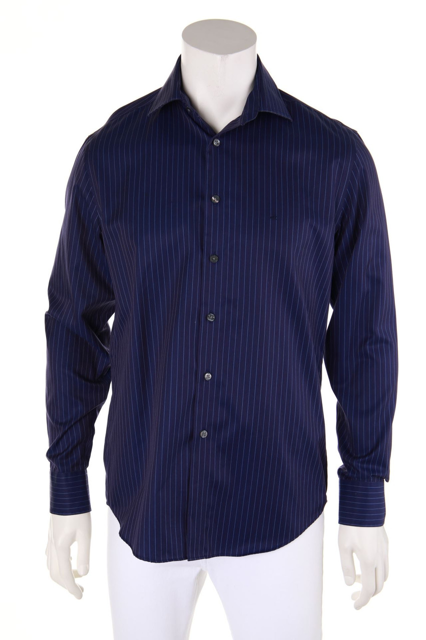 CK Calvin Klein - gestreiftes Hemd mit Logo-Stickerei - 39