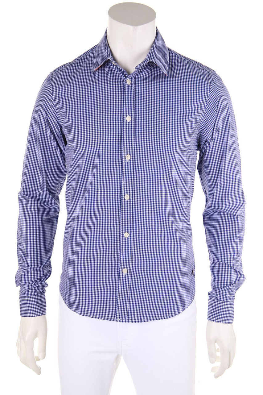 SCOTCH & SODA - kariertes Hemd mit Logo-Applikation - S