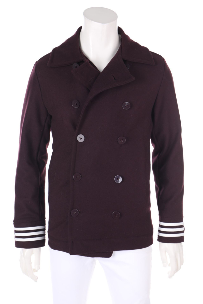 DAVID BECKHAM x adidas - Zweireiher-Wollmantel mit Streifen - S