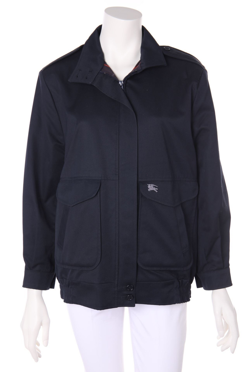 BURBERRYS´ - Vintage-Blouson Jacket, Cotton-blend with Logo-Stitching - D 42