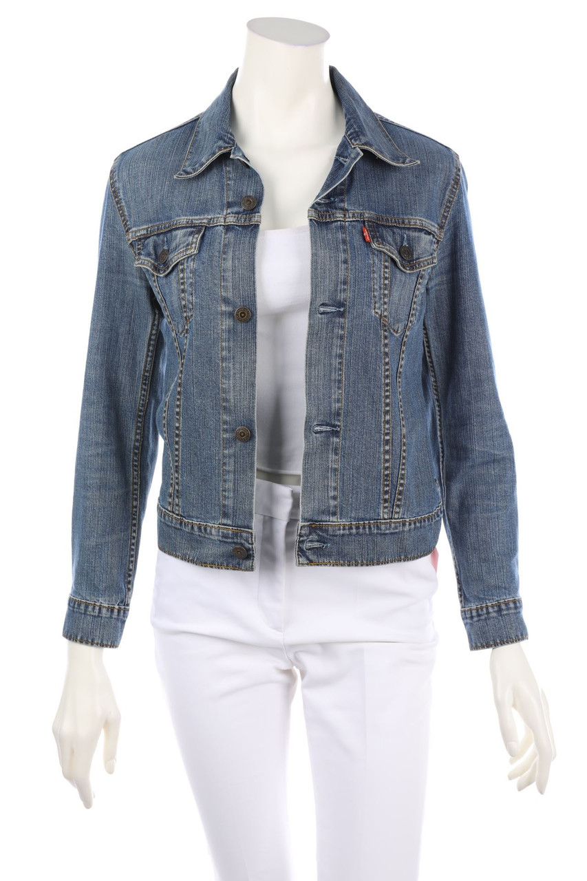 LEVI´S - Jeans-Jacke im Used Look mit Logo-Patch - S