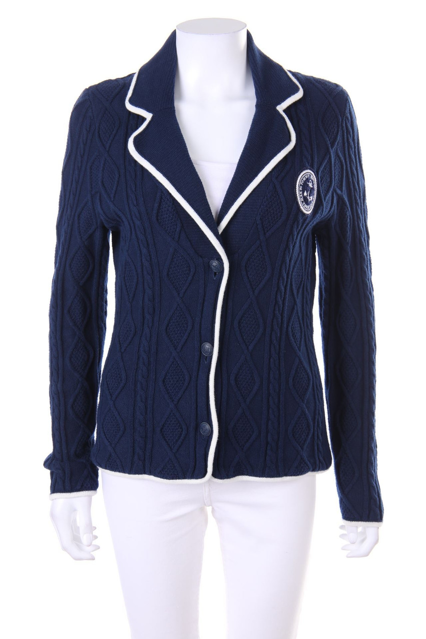 TOMMY HILFIGER - Nautical-Cardigan with Cashmere with Embroideries - M