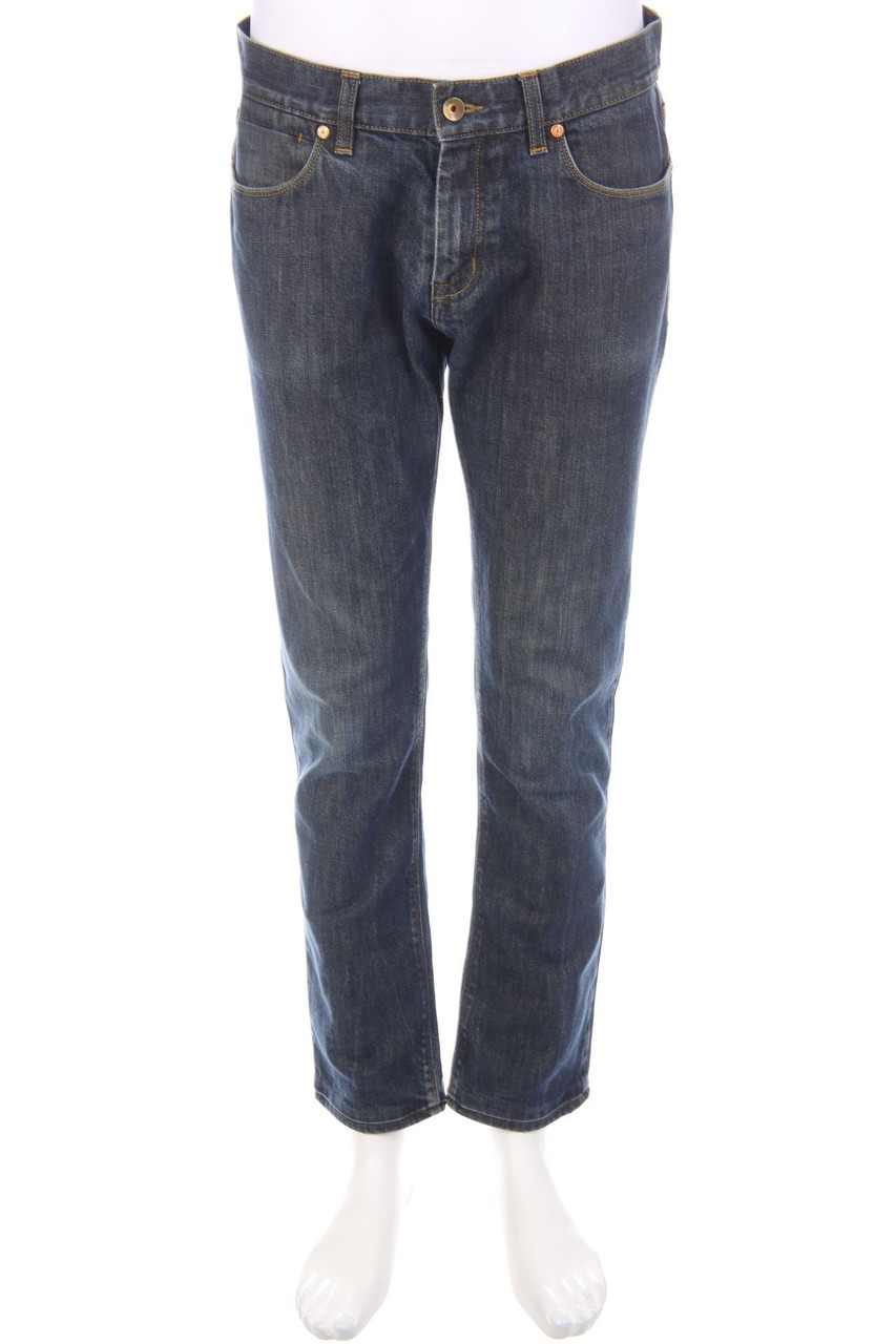 BOSS HUGO BOSS - Used Look Straight Cut Jeans mit Logo-Patch - W33