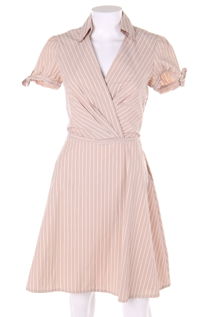 BCBG MAXAZRIA - dress with Wrap-Effect with Stripes - D 36