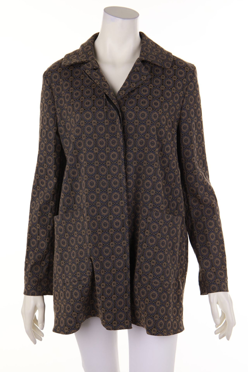 max volmáry - Patterned Coat with Patch Pockets - D 38