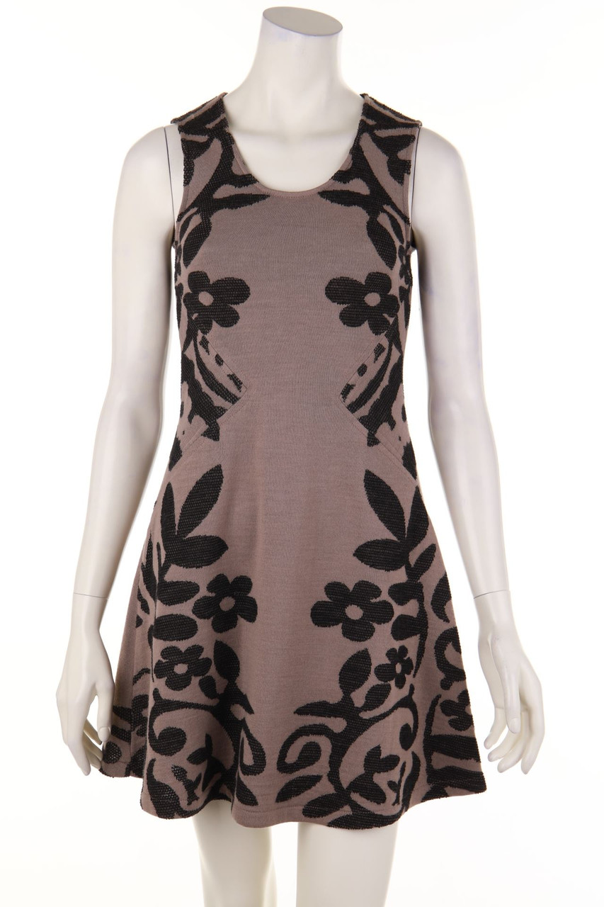 CRISTINA GAVIOLI - Knit-Knit Dress with floral print, A-Line - D 34