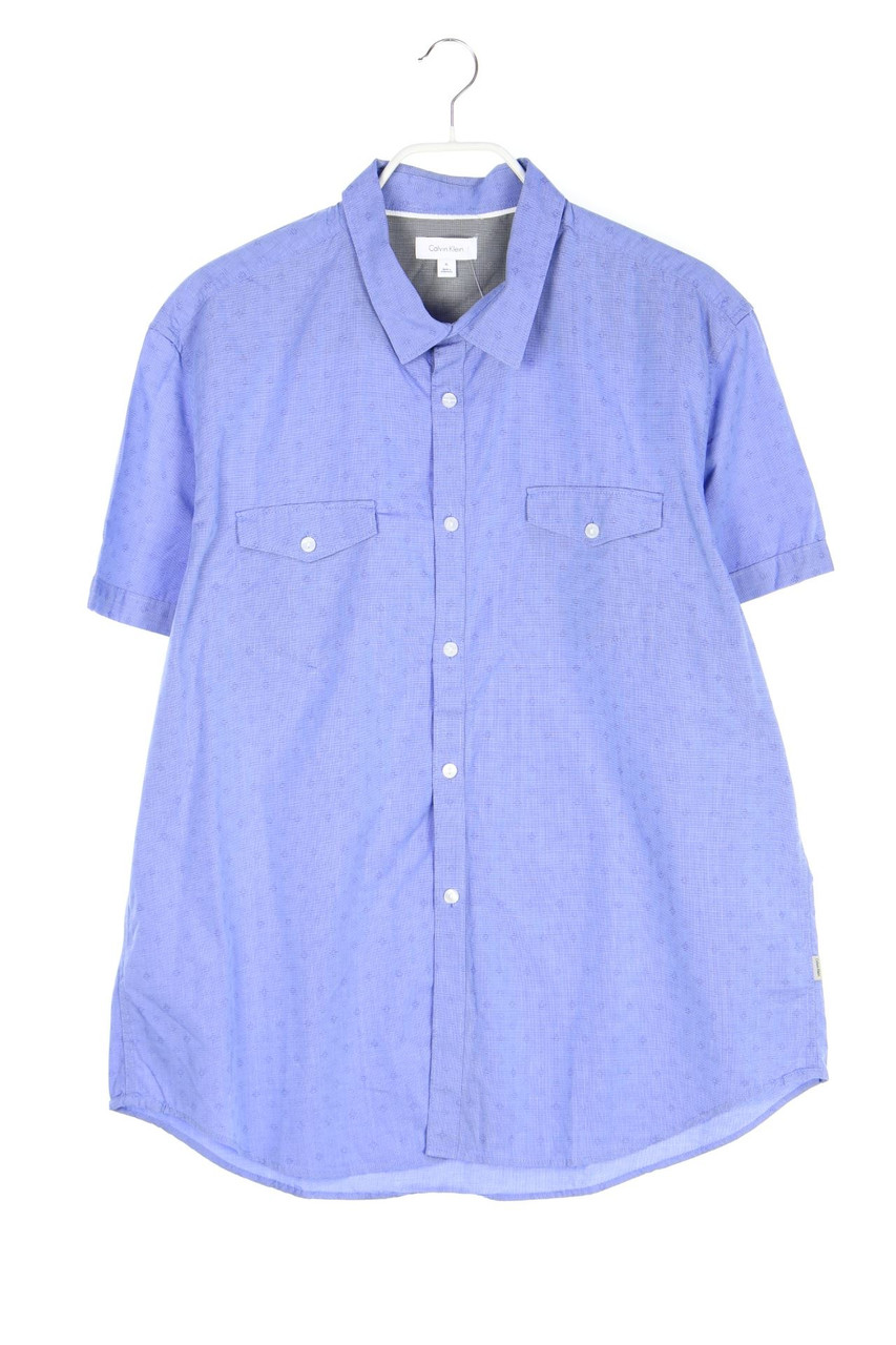 Calvin Klein - Kurzarm-Hemd aus Baumwolle - XL