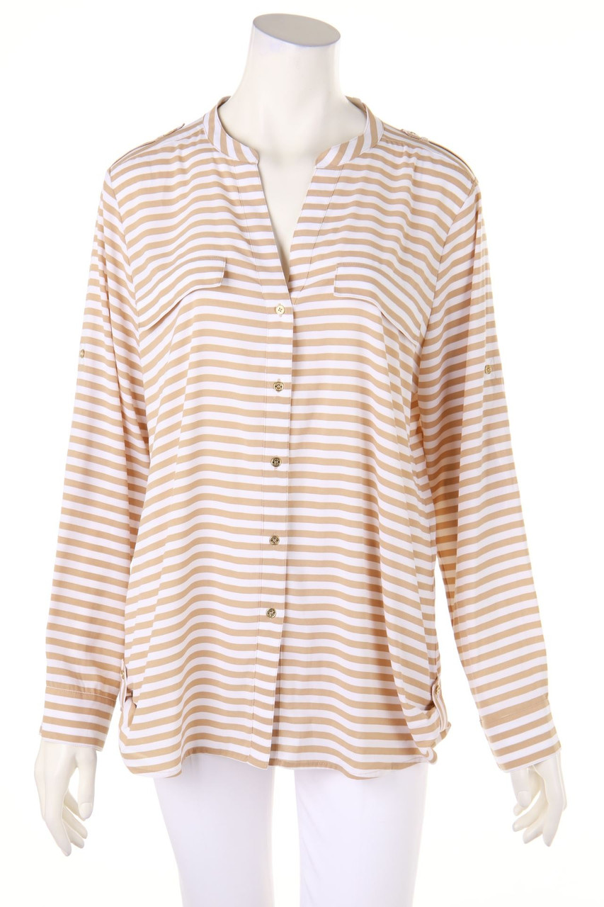 Calvin Klein - Stripe Blouse with French Cuff - XL