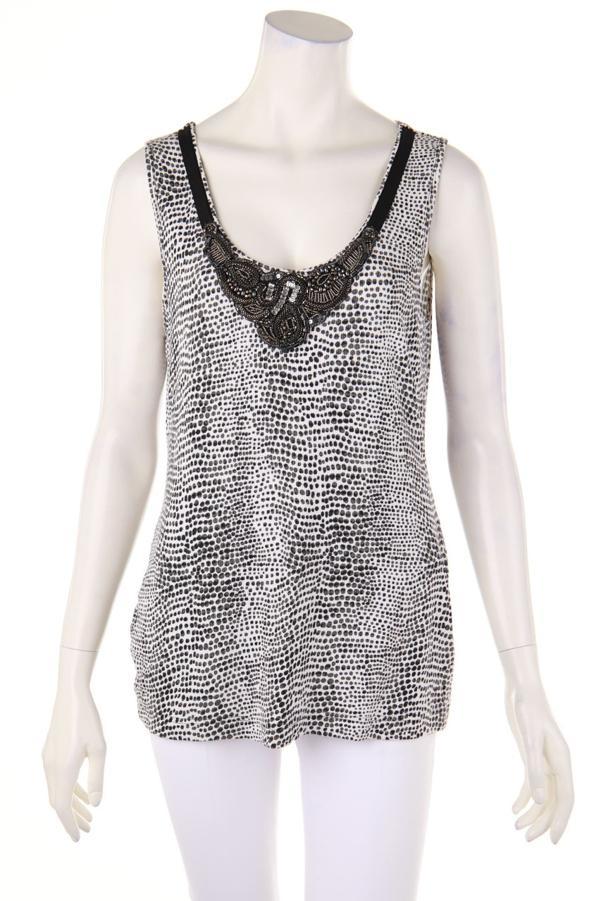 RIANI - Top aus Viskose-Mix mit Applikationen - D 42