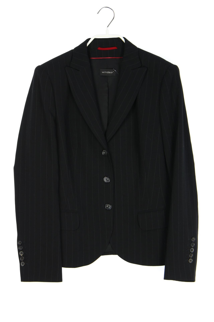 windsor. - Schurwoll-Seiden-Blazer mit Nadelstreifen - D 38