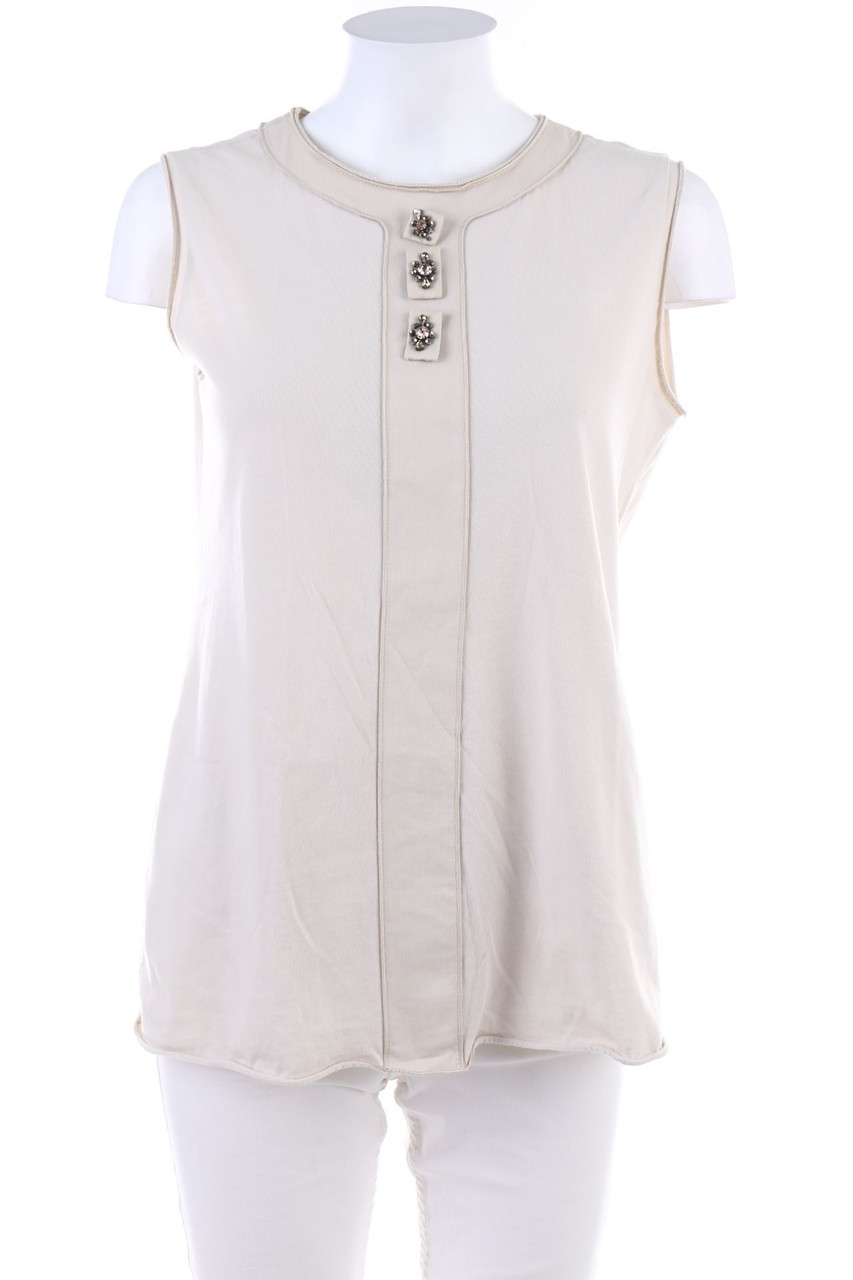 ´S Max Mara - Top mit Schmuckstein-Applikation - M