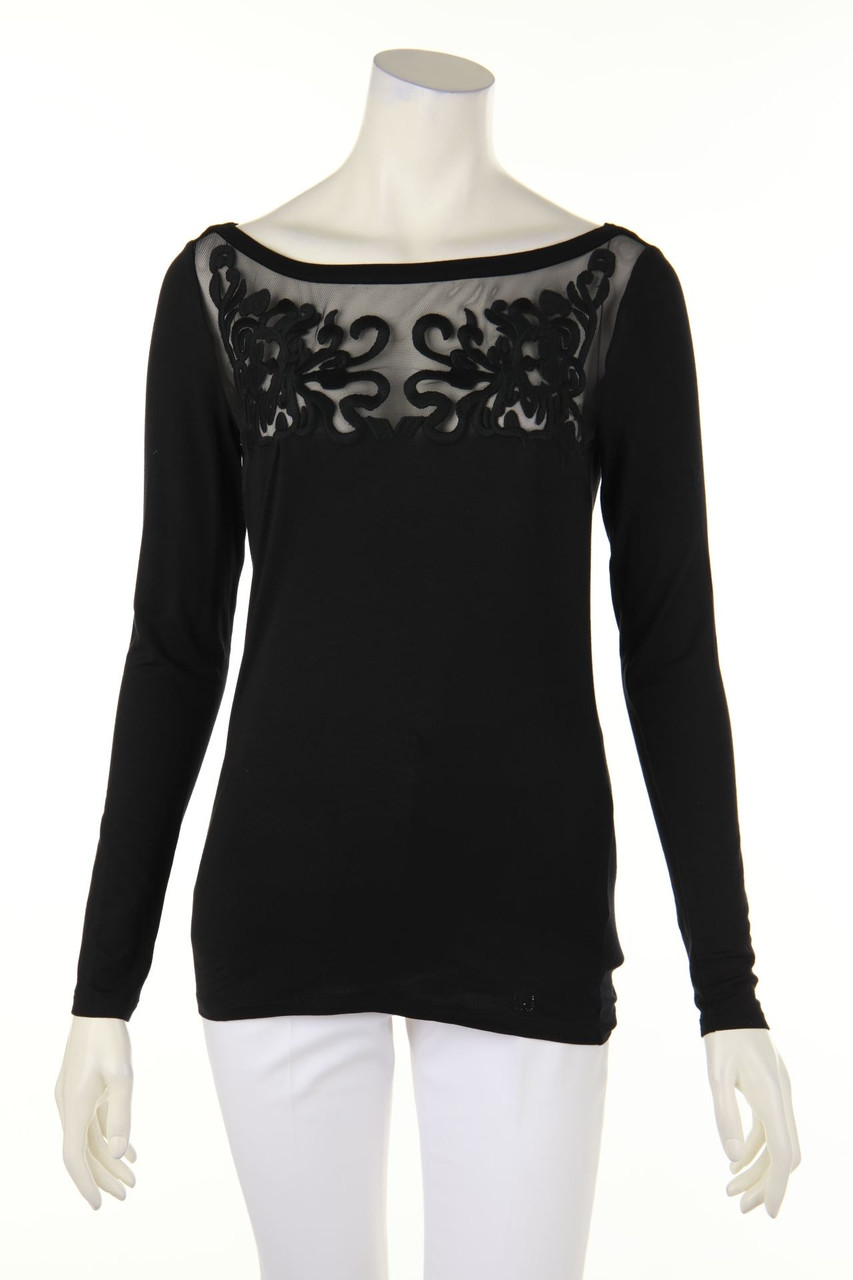 LIU JO JEANS - Longsleeve-Shirt mit tiefem Rückenausschnitt - XS