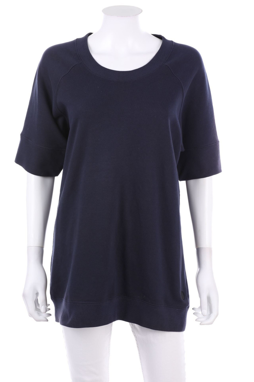 DIESEL BLACK GOLD - Long-Sweatshirt with Logo Plaque - M