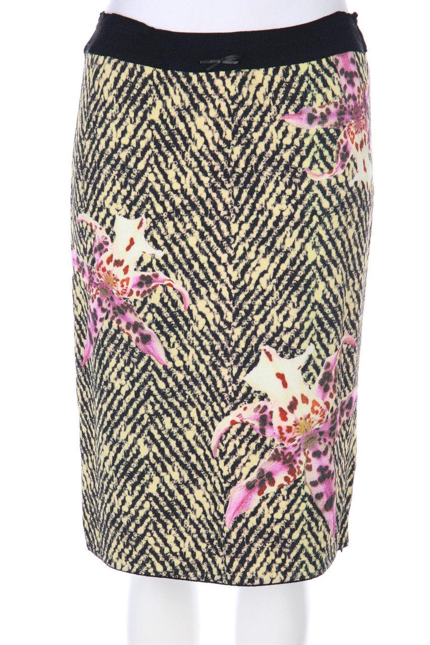 MARC CAIN - Skirt, Viscose-blend with floral print - D 38