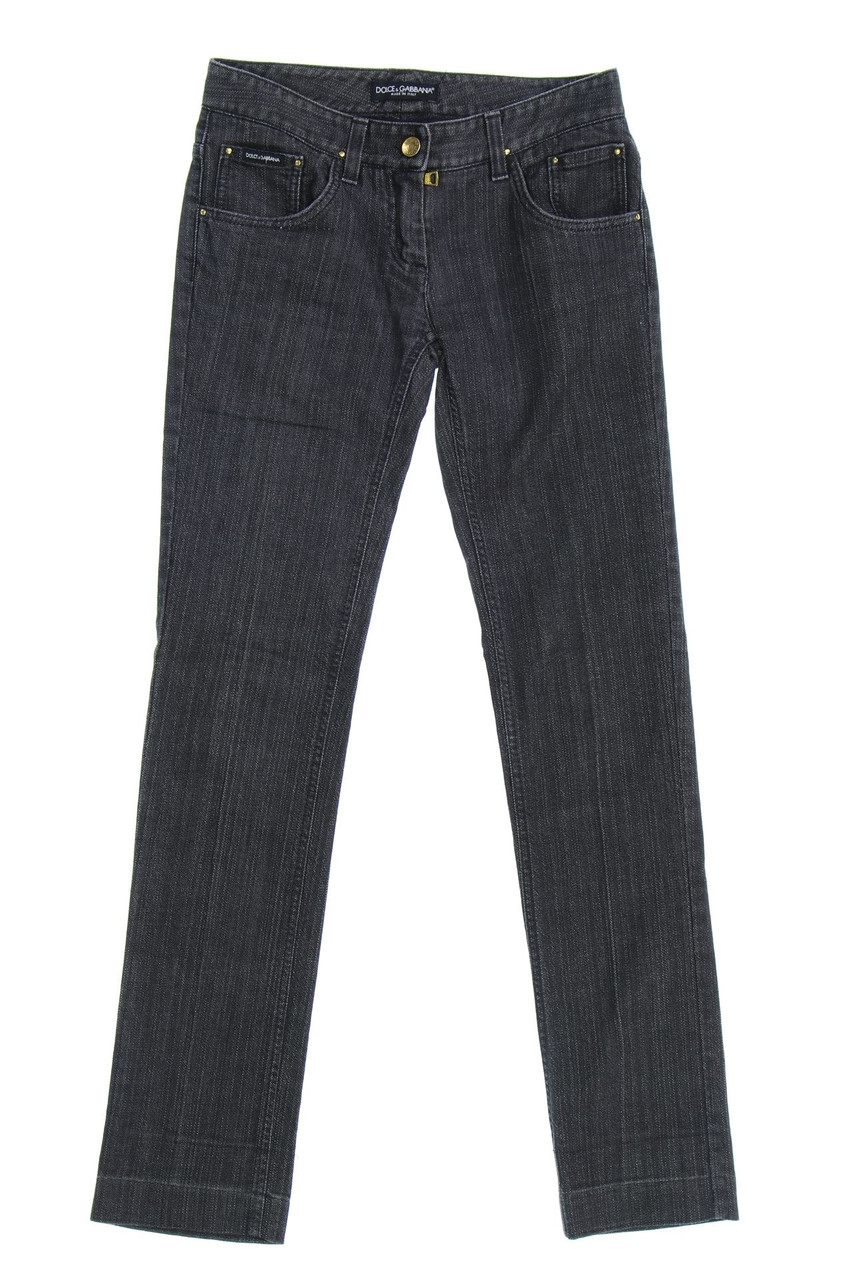 DOLCE&GABBANA - Used Look Skinny-Jeans mit Logo-Plakette - D 32