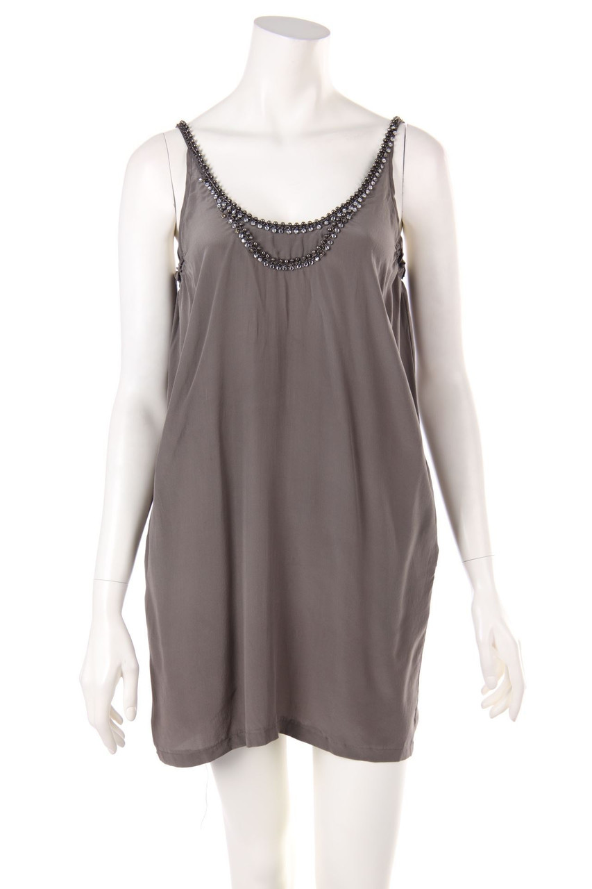 maje - Silk Dress with Chain - S