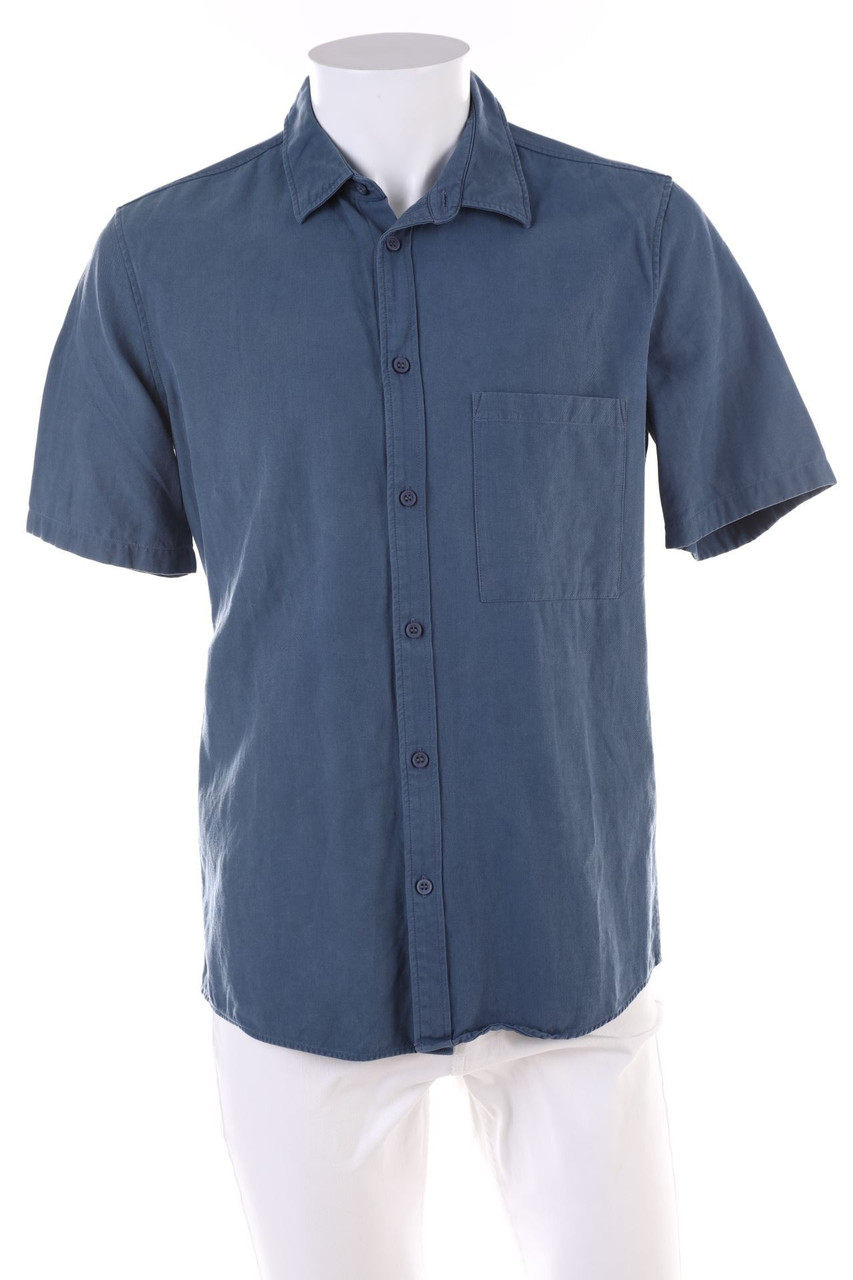 COS - Kurzarm-Hemd aus Baumwoll-Mix mit aufgesetzten Taschen - S