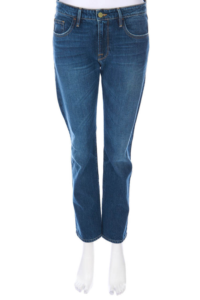 FRAME DENIM - Cropped-Used Look Skinny Jeans, Cotton - W26