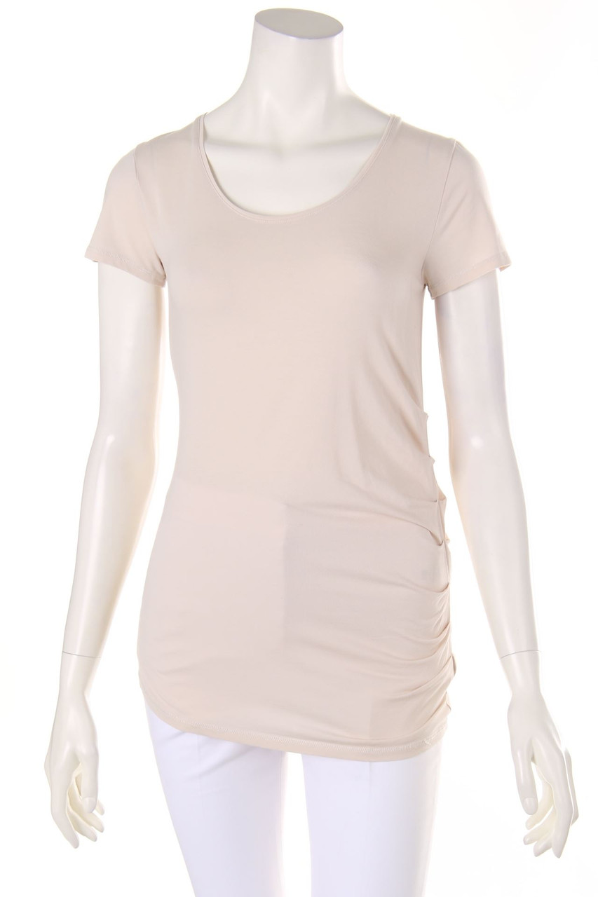 CINQUE - Kurzarm-Shirt mit Falten - D 38