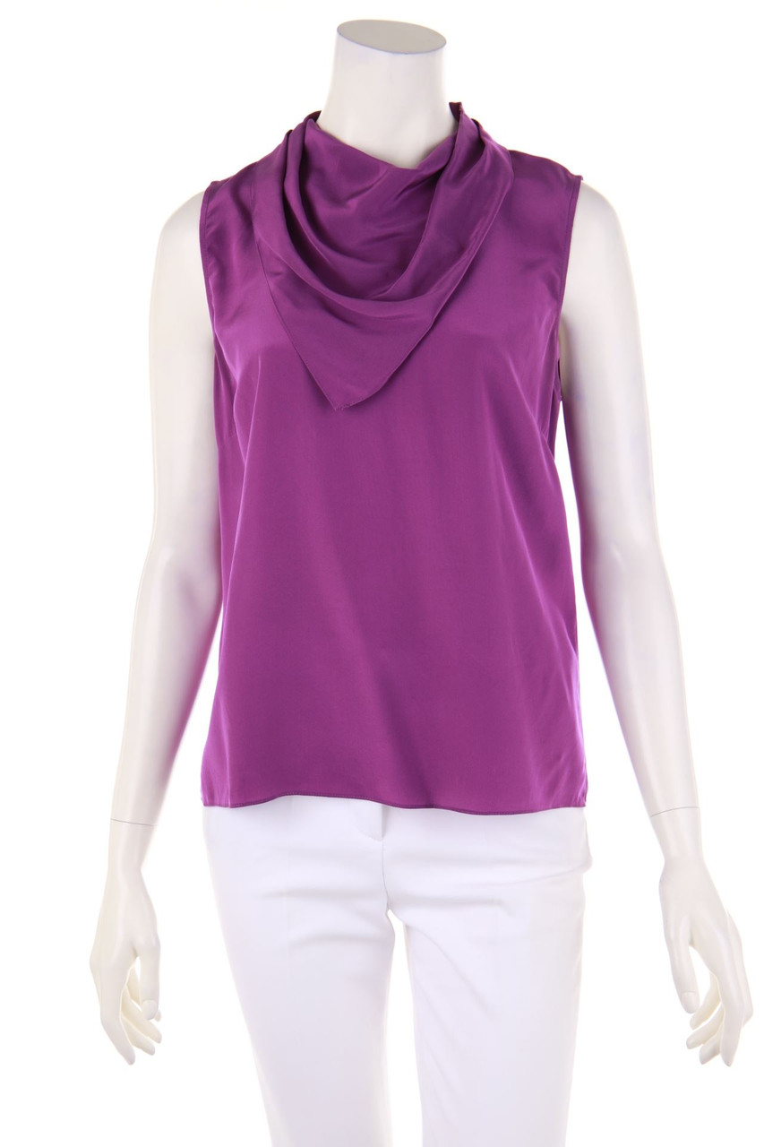 sandro PARIS - Top aus Seide mit Wasserfall-Ausschnitt - M