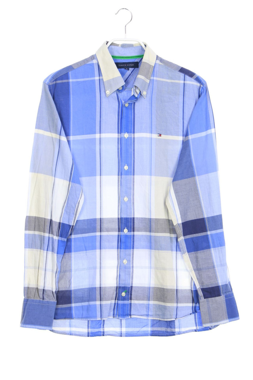 TOMMY HILFIGER - kariertes Hemd mit Logo-Stickerei - M