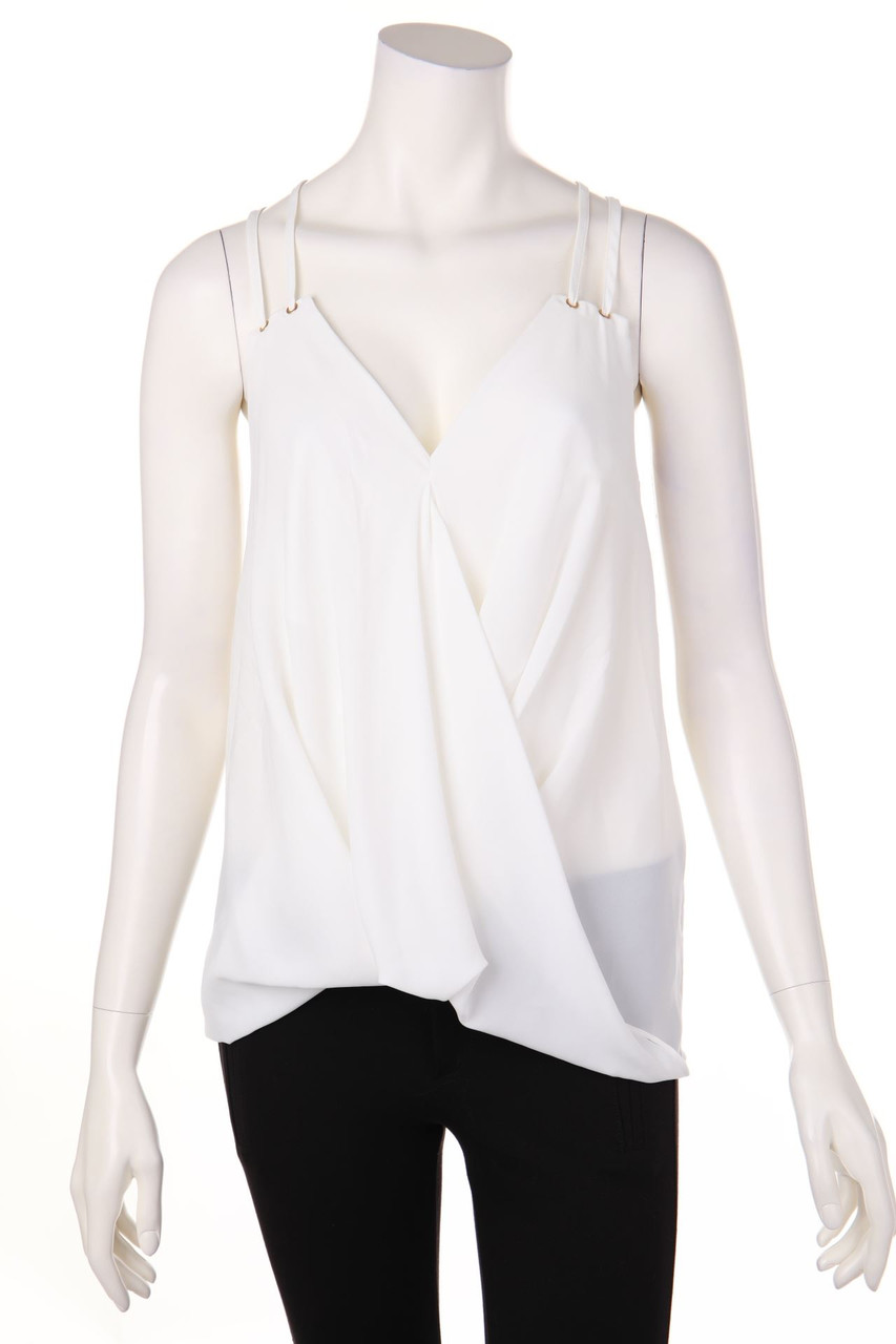 LIU JO - Top with Wrap-Effect with Logo Plaque - M