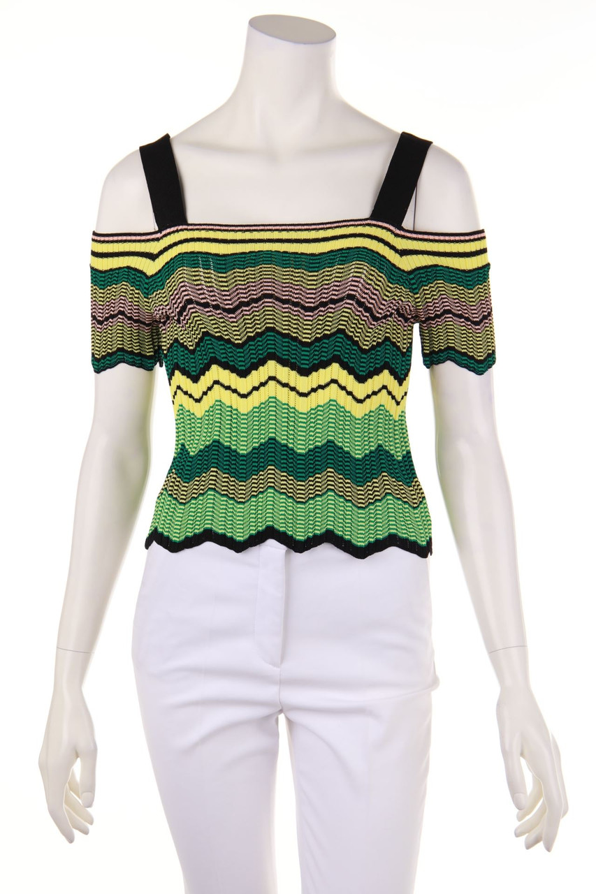 sandro PARIS - Top with Cut-outs with Zig Zag Pattern - D 34