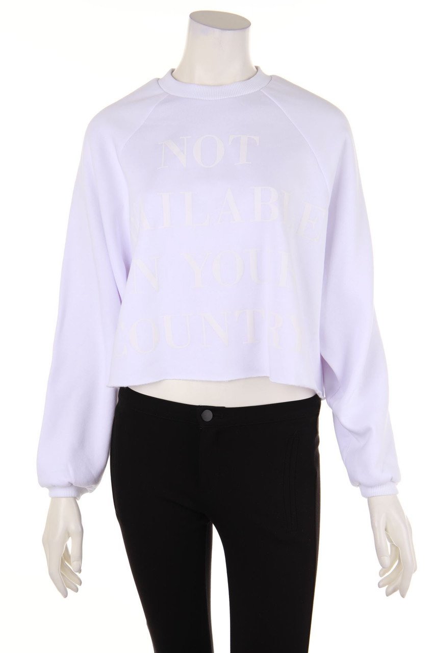 KSENIA SCHNAIDER - Sweatshirt with Statement Print - M
