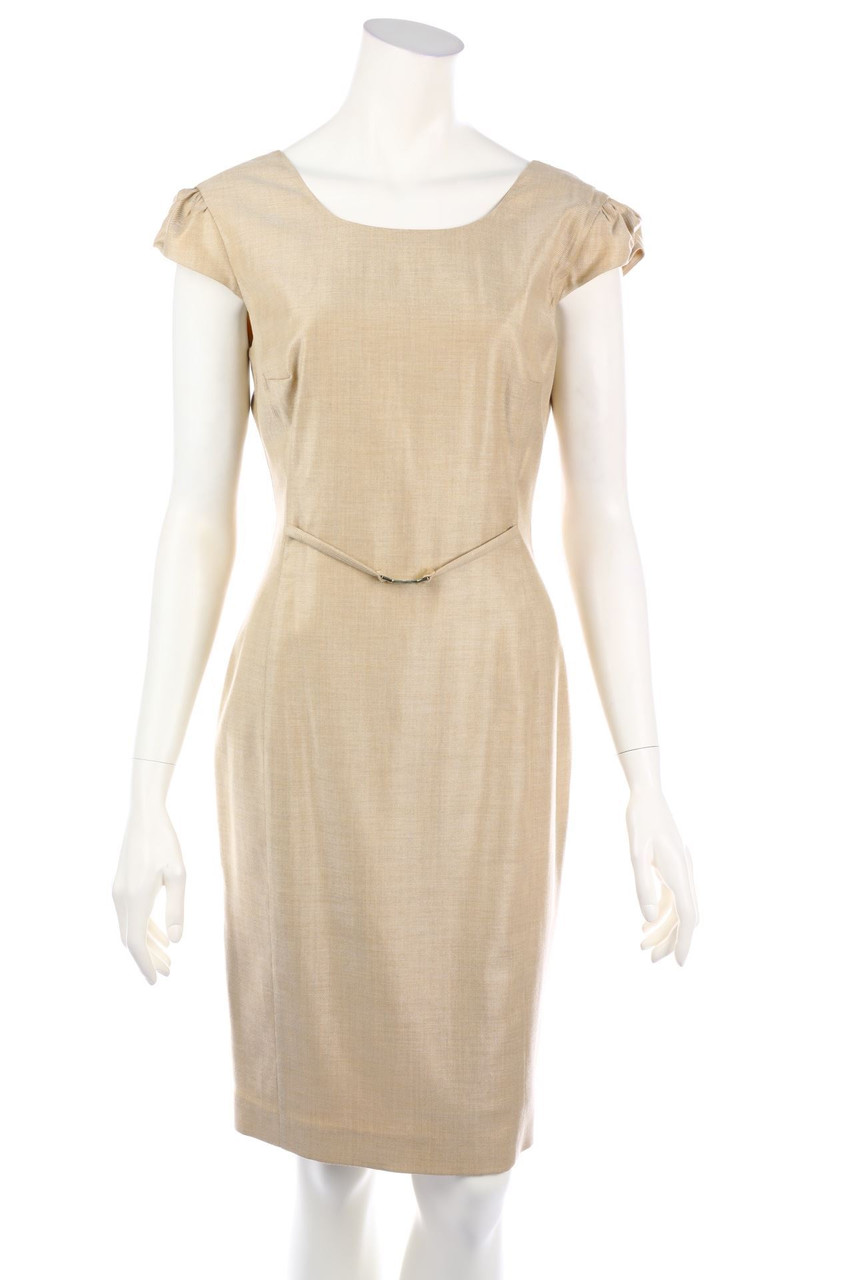 b.b - Sheath Dress with Virgin Wool - D 38