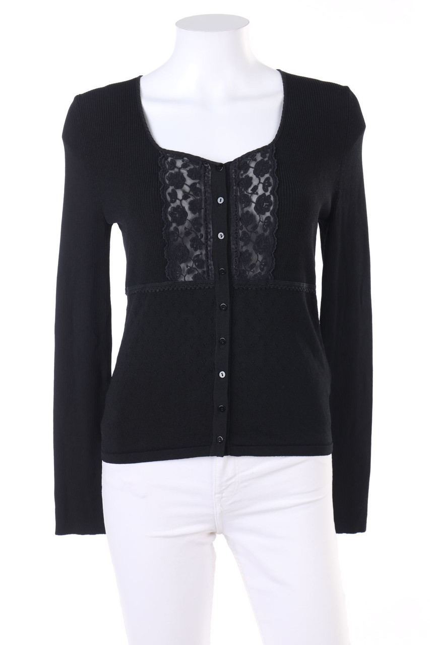 GERARD DAREL - Cardigan mit Spitzen-Einsatz - D 38