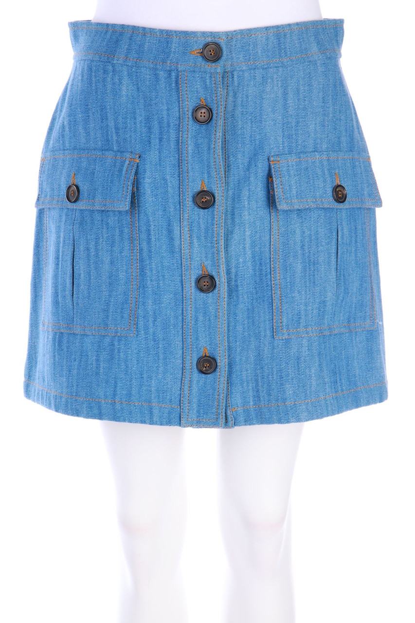 MAX&Co. - Jeansrock aus Baumwolle mit aufgesetzten Taschen - D 38