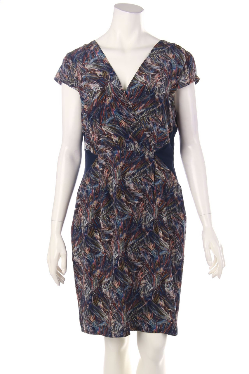 Van Bery - Etui-Kleid aus Seide mit Print - D 42