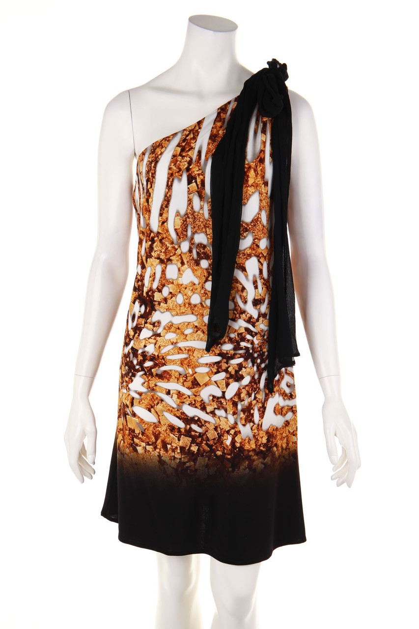 Just cavalli - One-Shoulder Evening Dress, Viscose-blend with Silk - D 38
