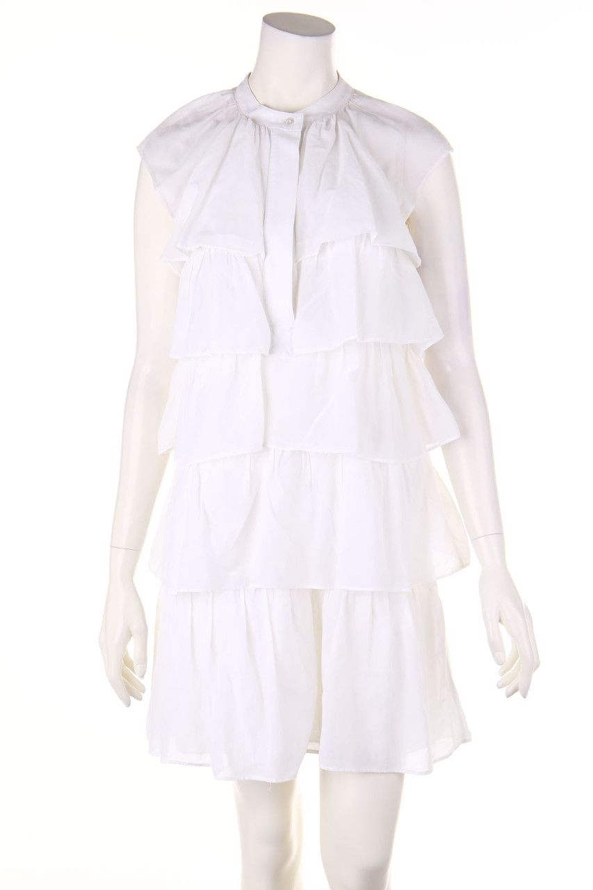 BCBG MAXAZRIA - dress, Silk-blend with Volants - M