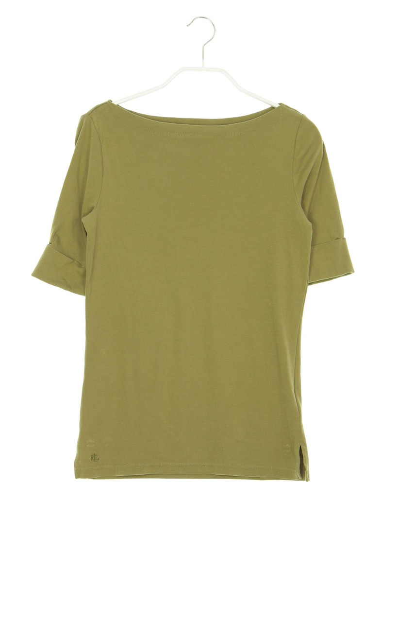 LAUREN RALPH LAUREN - Kurzarm-Shirt mit Logo-Stickerei - XS