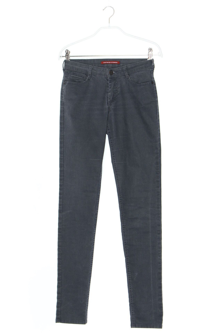 COMPTOIR DES COTONNIERS - Coated Skinny-Jeans mit Logo-Patch - D 36