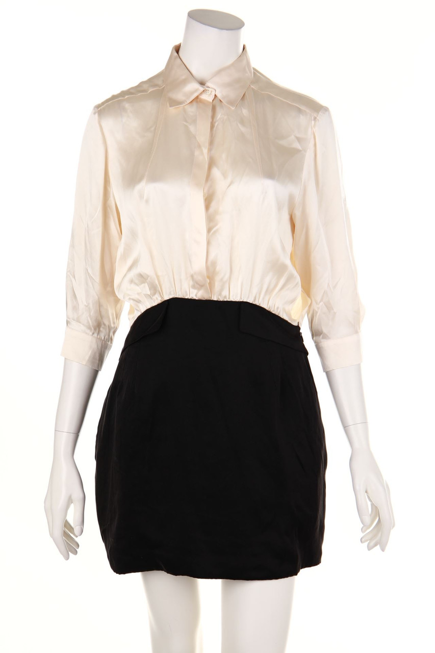 PIERRE BALMAIN - Two Tone-Blusenkleid aus Seide - D 36