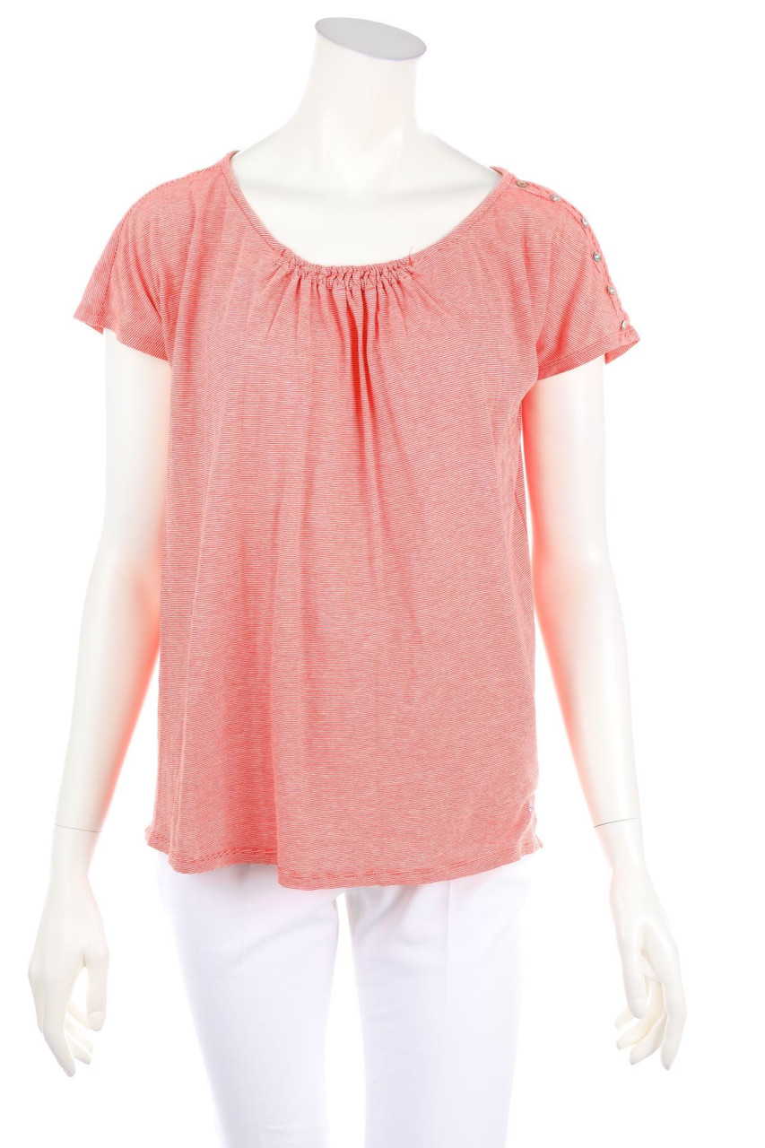 TOMMY HILFIGER - Kurzarm-Bluse mit Streifen - D 38