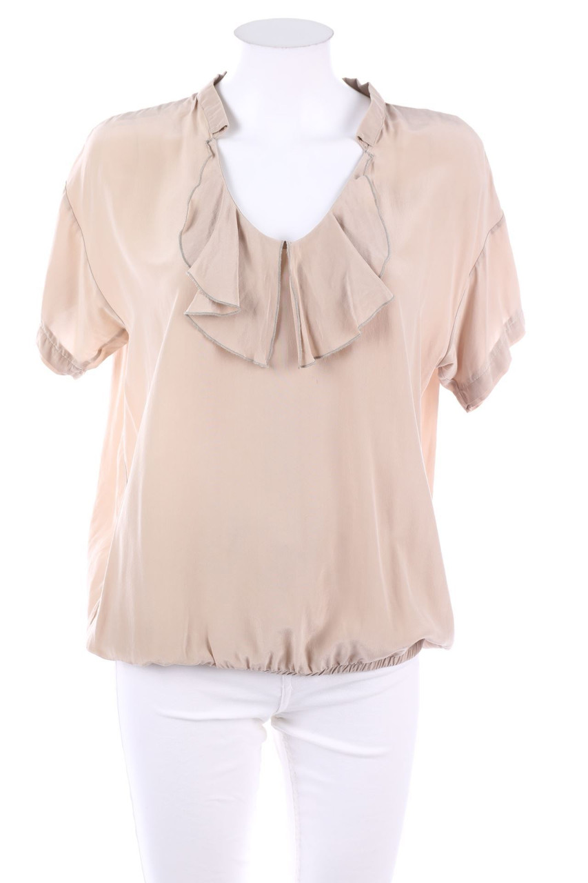 FABIANA FILIPPI - Silk Blouse with Volants - D 42