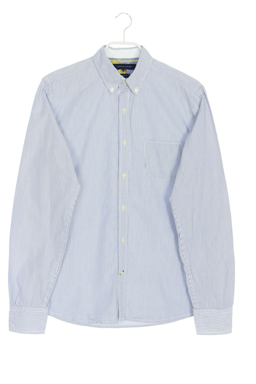 TOMMY HILFIGER - gestreiftes Button-down-Hemd mit Logo-Stickerei - M