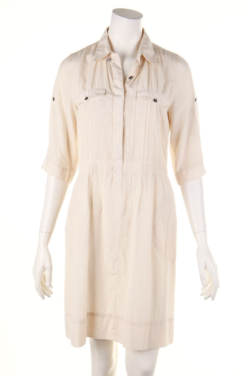 TURNOVER - dress, Silk-blend with Pin-tucks - D 36