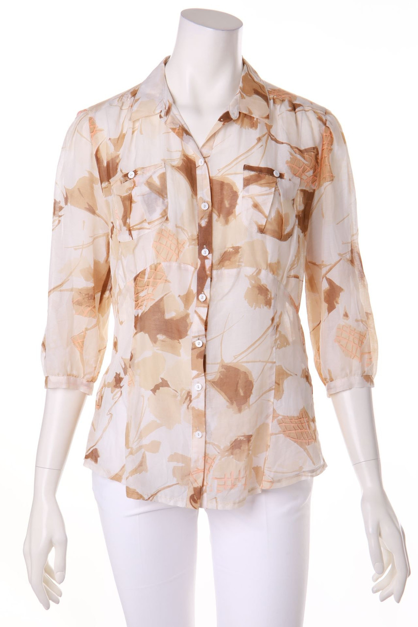 CARLO COLUCCI - Print-Shirt Blouse, Cotton-blend with Silk - D 38
