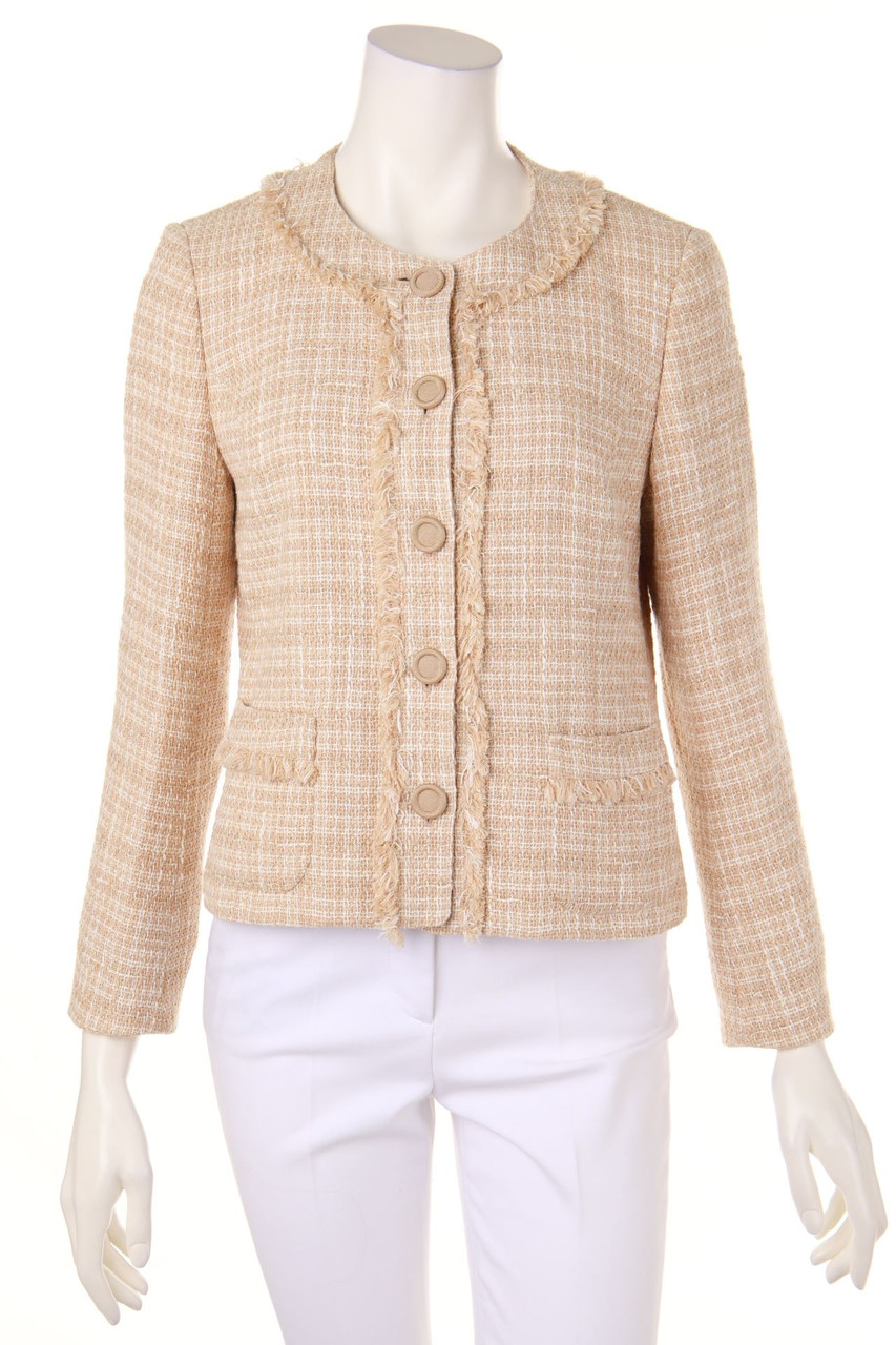 Aquascutum - Bouclé-Blazer mit Fransen - S
