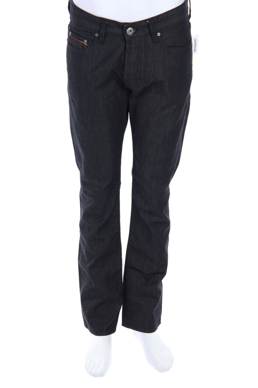 BOSS ORANGE - Dark Denim Straight Cut Jeans mit Logo-Patch - W33