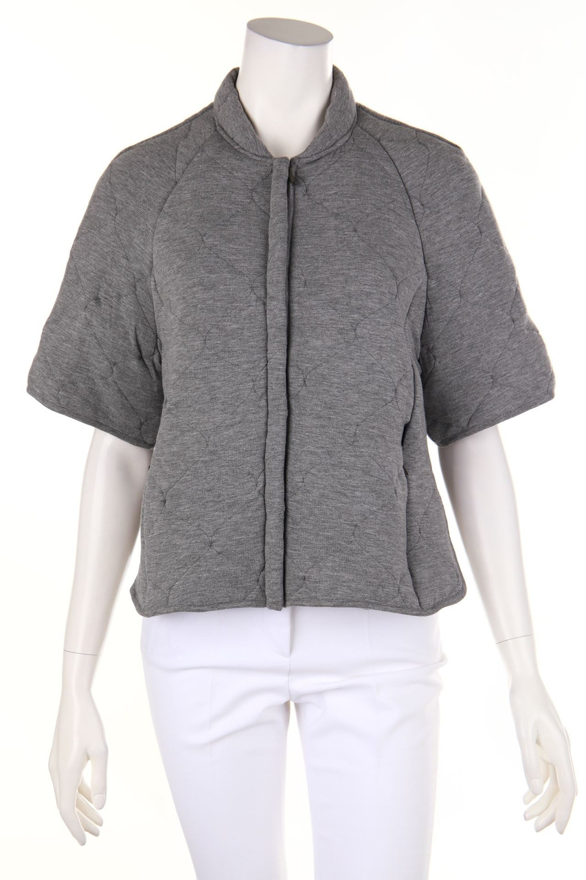 Max Mara - wattierte Jacke aus Jersey mit Logo-Patch - L